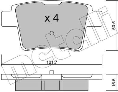 Brake Pad Set, disc brake 22-0677-0