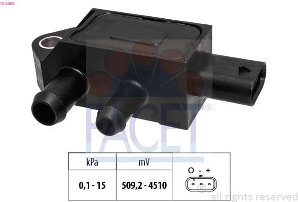 Sensor, exhaust pressure Made in Italy - OE Equivalent 10.3406
