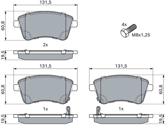 Brake Pad Set, disc brake 0986494552 - image 7