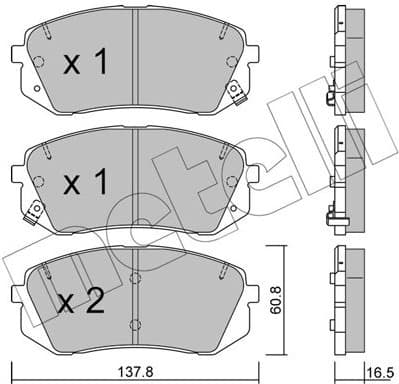 Brake Pad Set, disc brake 22-0783-0