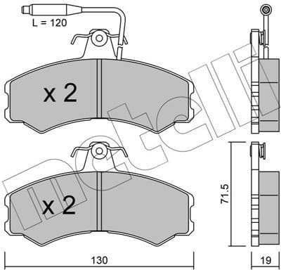 Brake Pad Set, disc brake 22-0031-0