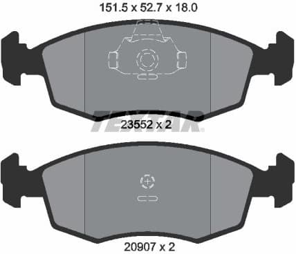 Brake Pad Set, disc brake 2355202
