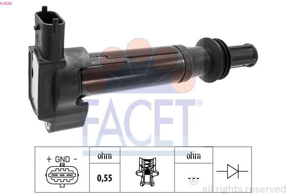 Ignition Coil OE Equivalent 9.6520