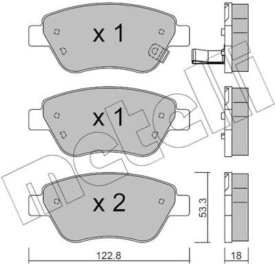 Brake Pad Set, disc brake 22-0321-2