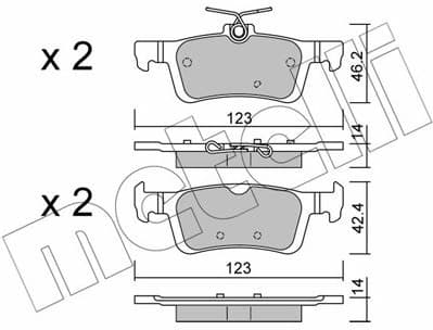Brake Pad Set, disc brake 22-0986-1