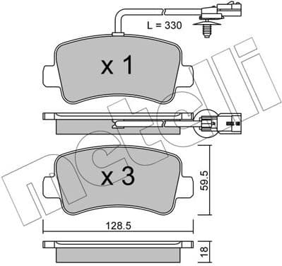 Brake Pad Set, disc brake 22-0899-0