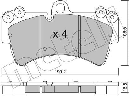 Brake Pad Set, disc brake 22-0654-0