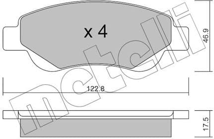 Brake Pad Set, disc brake 22-0637-0