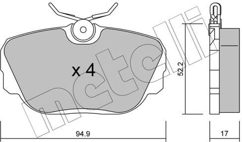 Brake Pad Set, disc brake 22-0042-0