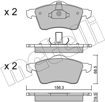Brake Pad Set, disc brake 22-0263-0