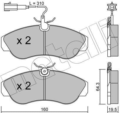 Brake Pad Set, disc brake 22-0155-1