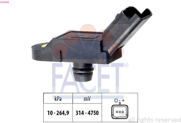 Air Pressure Sensor, altitude adaption Made in Italy - OE Equivalent 10.3164