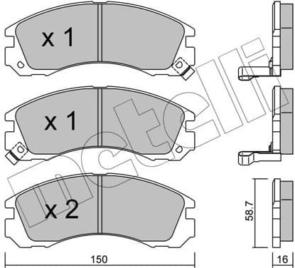 Brake Pad Set, disc brake 22-0134-0