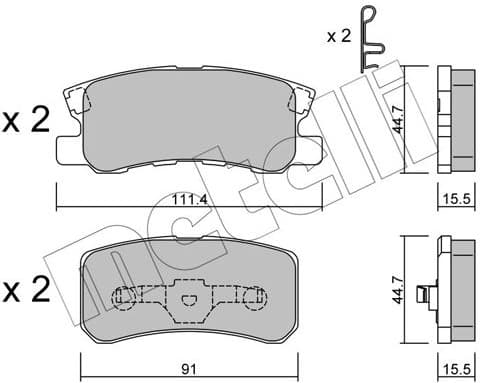 Brake Pad Set, disc brake 22-0400-0
