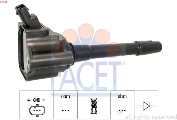 Ignition Coil OE Equivalent 9.6551