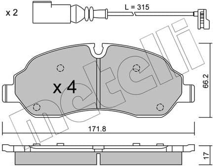 Brake Pad Set, disc brake 22-1032-0