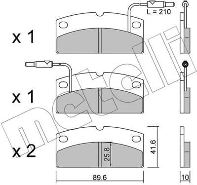 Brake Pad Set, disc brake 22-1231-0