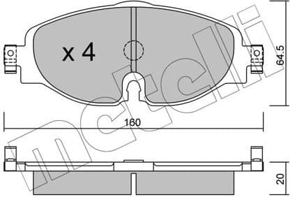 Brake Pad Set, disc brake 22-0950-0