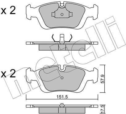 Brake Pad Set, disc brake 22-0124-0