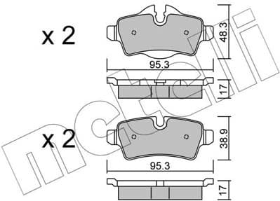 Brake Pad Set, disc brake 22-0769-0