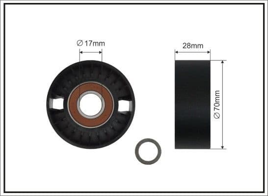 Tensioner Pulley, V-ribbed belt 284-00 SC
