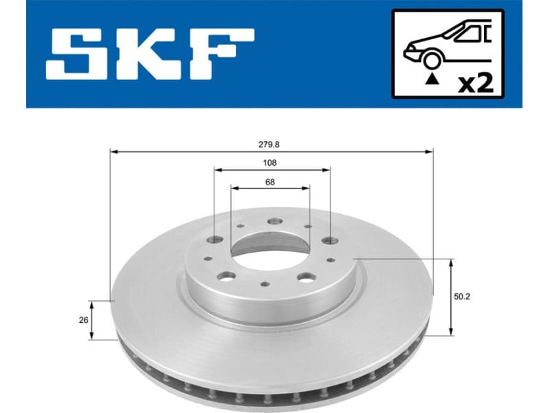 Brake Disc VKBD80374V2 - image 2