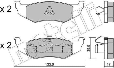 Brake Pad Set, disc brake 22-0522-0