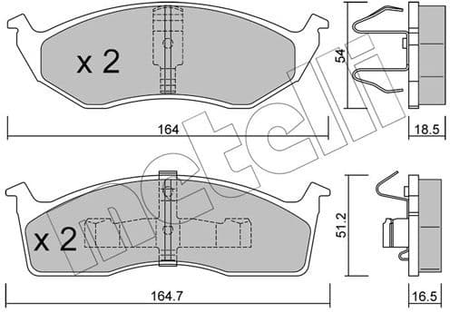 Brake Pad Set, disc brake 22-0356-0