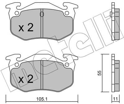 Brake Pad Set, disc brake 22-0038-0