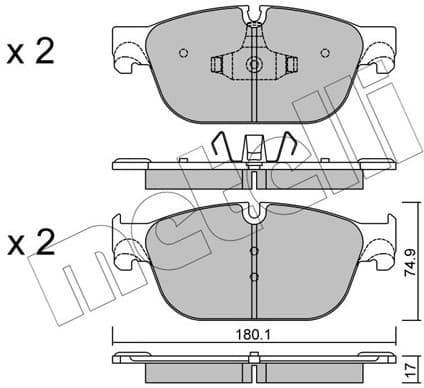 Brake Pad Set, disc brake 22-0854-0