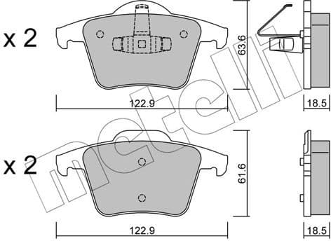 Brake Pad Set, disc brake 22-0688-0