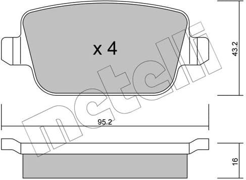 Brake Pad Set, disc brake 22-0780-0