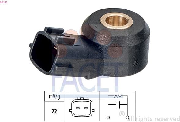 Knock Sensor Made in Italy - OE Equivalent 9.3115