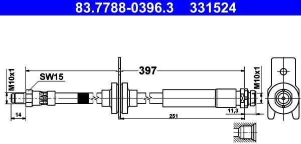 Brake Hose 83.7788-0396.3