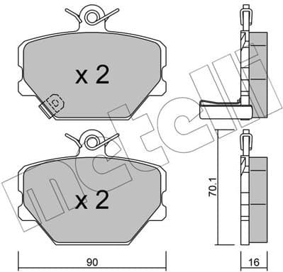 Brake Pad Set, disc brake 22-0341-0