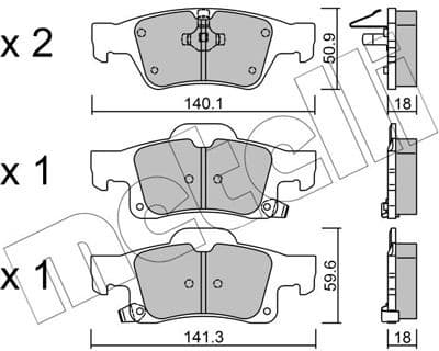 Brake Pad Set, disc brake 22-0928-0