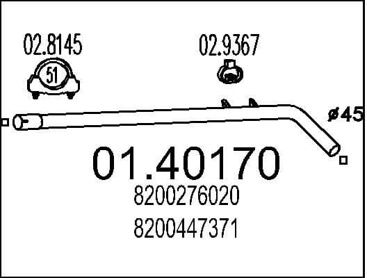 Exhaust Pipe 01.40170