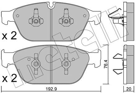 Brake Pad Set, disc brake 22-0954-0