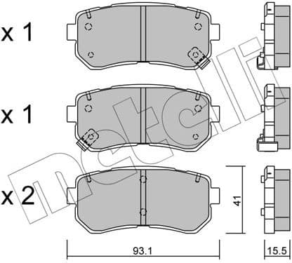 Brake Pad Set, disc brake 22-0725-0