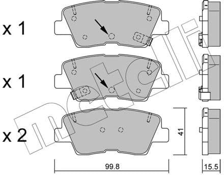 Brake Pad Set, disc brake 22-0886-1