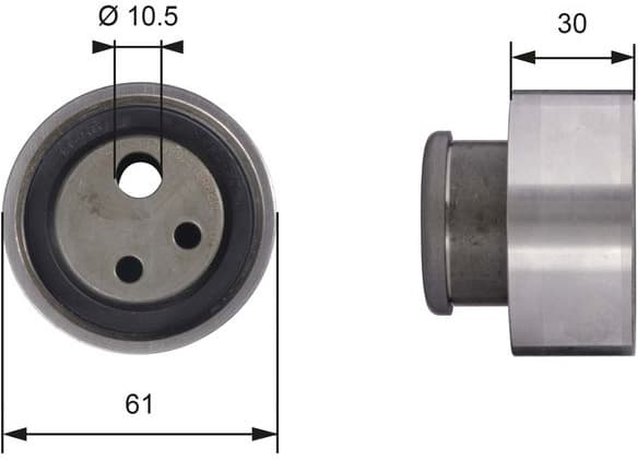 Tensioner Pulley, timing belt PowerGrip™ T41118
