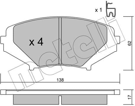 Brake Pad Set, disc brake 22-0732-0