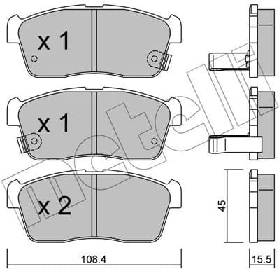 Brake Pad Set, disc brake 22-0415-0