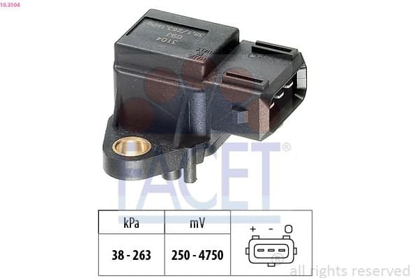 Air Pressure Sensor, altitude adaption Made in Italy - OE Equivalent 10.3104