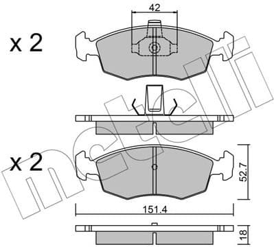 Brake Pad Set, disc brake 22-0274-3