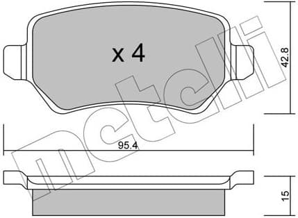 Brake Pad Set, disc brake 22-0542-1