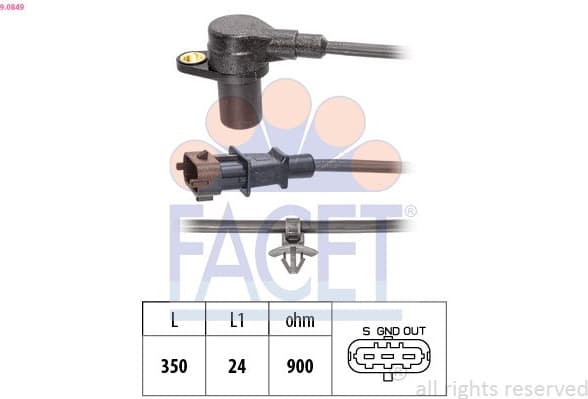 Sensor, crankshaft pulse Made in Italy - OE Equivalent 9.0849