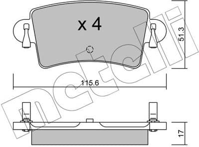 Brake Pad Set, disc brake 22-0546-0