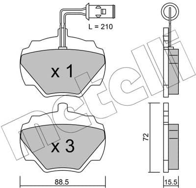 Brake Pad Set, disc brake 22-0353-1