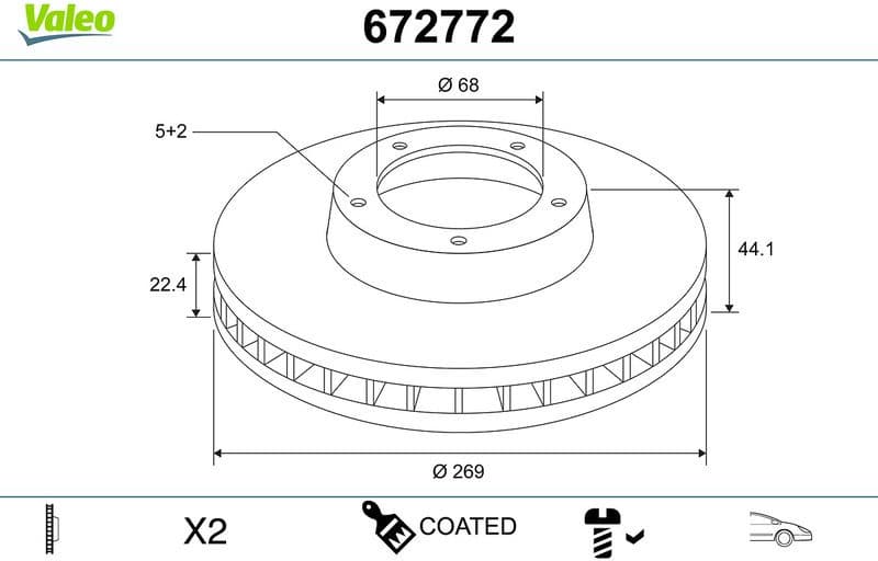 Brake Disc COATED 672772